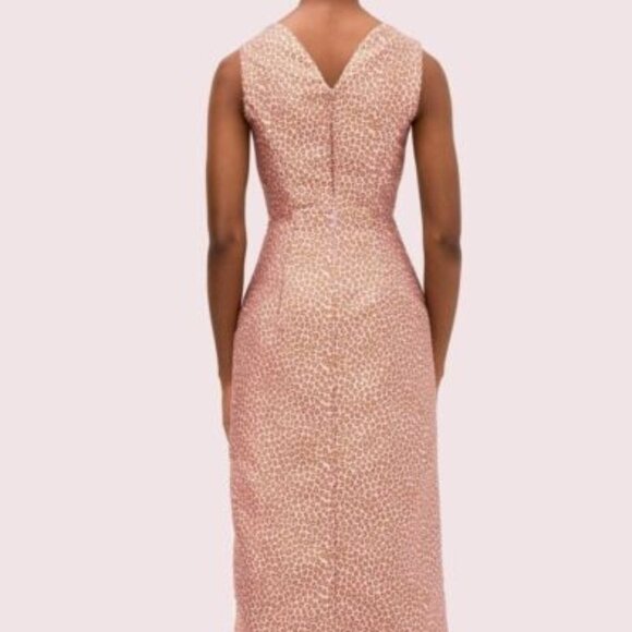 Kate Spade Floral Leopard Jacquard Midi Sheath Dress Size 12 - Picture 2 of 9
